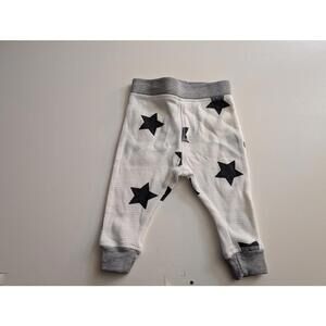 Little Mish Black Star Baby Waffle Knit Pants – Size 3M